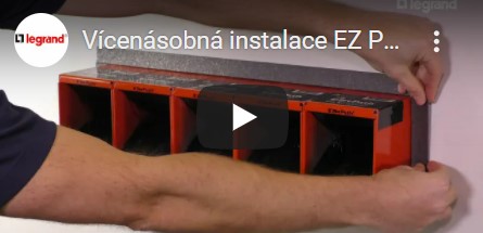 Vícenásobná instalace EZ Path průchodek do příčky